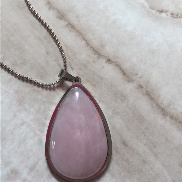 Genuine Rose Quartz Necklace handmade brand new - Picture 4 of 4